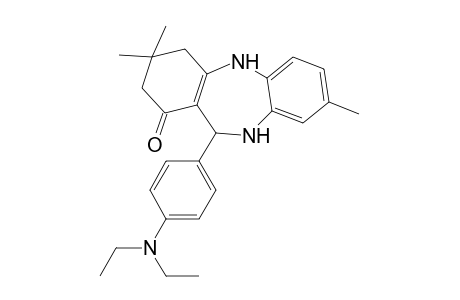 11-[4-(diethylamino)phenyl]-3,3,8-trimethyl-2,3,4,5,10,11-hexahydro-1H-dibenzo[b,e][1,4]diazepin-1-one