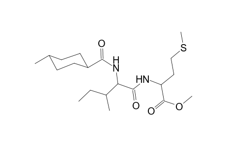 homocysteine, S-methyl-N-[3-methyl-2-[[(4-methylcyclohexyl)carbonyl]amino]-1-oxopentyl]-, methyl ester