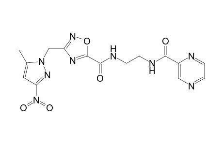 2-Pyrazinecarboxamide, N-[2-[[[3-[(5-methyl-3-nitro-1H-pyrazol-1-yl)methyl]-1,2,4-oxadiazol-5-yl]carbonyl]amino]ethyl]-