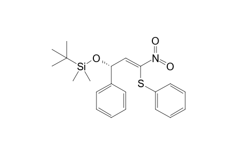tert-Butyl-dimethyl-[(Z,1R)-3-nitro-1-phenyl-3-(phenylthio)allyloxy]silane