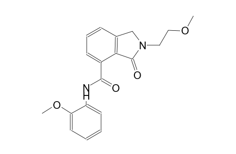 2-(2-methoxyethyl)-N-(2-methoxyphenyl)-3-oxo-4-isoindolinecarboxamide