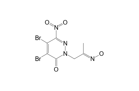 4,5-DIBROMO-3-NITRO-1-(2-HYDROXYIMINOPROPYL)-PYRIDAZIN-6-ONE