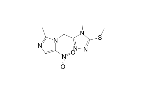 4-Methyl-3-[(2-methyl-5-nitro-1H-imidazol-1-yl)methyl]-5-(methylsulfanyl)-4H-1,2,4-triazole
