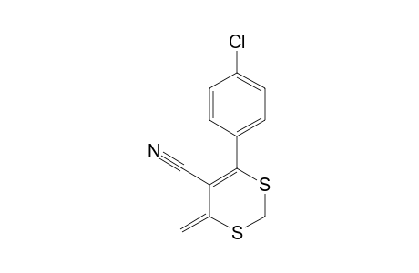6-(4-CHLOROPHENYL)-5-CYANO-4-METHYLIDENE-1,3-DITHIACYCLOHEXENE