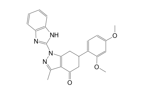 4H-indazol-4-one, 1-(1H-benzimidazol-2-yl)-6-(2,4-dimethoxyphenyl)-1,5,6,7-tetrahydro-3-methyl-