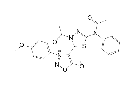 4-Acetyl-2-(N-phenylacetamido)-5-[3-(4-methoxyphenyl)sydnon-4-yl]-4,5-dihydro[1,3,4]thiadiazole