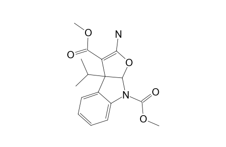 CIS-(+/-)-DIMETHYL-3A,8A-DIHYDRO-3A-ISOPROPYL-2-AMINO-8H-FURO-[2,3-B]-INDOLE-3,8-DICARBOXYLATE