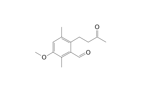 2-(3-ketobutyl)-5-methoxy-3,6-dimethyl-benzaldehyde