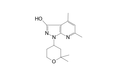 1-(2,2-Dimethyltetrahydro-2H-pyran-4-yl)-4,6-dimethyl-1H-pyrazolo[3,4-b]pyridin-3-ol
