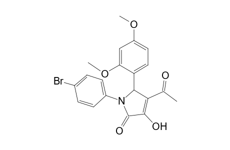 1-(4-bromophenyl)-2-(2,4-dimethoxyphenyl)-3-ethanoyl-4-oxidanyl-2H-pyrrol-5-one
