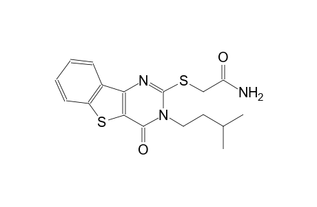 2-[(3-isopentyl-4-oxo-3,4-dihydro[1]benzothieno[3,2-d]pyrimidin-2-yl)sulfanyl]acetamide