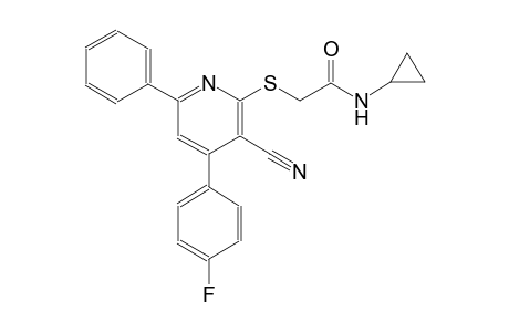 acetamide, 2-[[3-cyano-4-(4-fluorophenyl)-6-phenyl-2-pyridinyl]thio]-N-cyclopropyl-