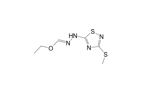 Methanehydrazonic acid, N-[3-(methylthio)-1,2,4-thiadiazol-5-yl]-, ethyl ester