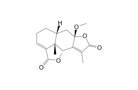 8.beta.-Methoxy-Eremophil-3,7(11)-diene-8.alpha.,12(6.alpha.,15)-diolide