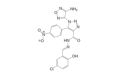 1-(4-amino-1,2,5-oxadiazol-3-yl)-N'-[(E)-(5-chloro-2-hydroxyphenyl)methylidene]-5-(4-nitrophenyl)-1H-1,2,3-triazole-4-carbohydrazide