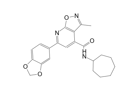 isoxazolo[5,4-b]pyridine-4-carboxamide, 6-(1,3-benzodioxol-5-yl)-N-cycloheptyl-3-methyl-