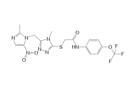 Acetamide, 2-[[4-methyl-5-[(2-methyl-5-nitro-1H-imidazol-1-yl)methyl]-4H-1,2,4-triazol-3-yl]thio]-N-[4-(trifluoromethoxy)phenyl]-