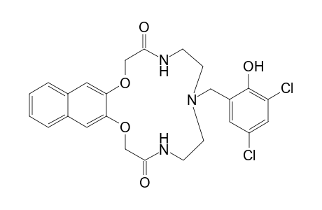 5,6,7,8,9,10-Hexahydro-7-[(2'-hydroxy-3',5'-dichlorophenyl)methyl]-2H-naphtho[2,3-b]-(1,4-dioxa-7,10,13-triaza)cyclopentadecine-3,11(4H,12H)-dione