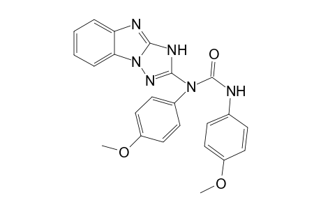 2-[N-(4-Methoxyphenyl)carbamoyl](4-methoxyphenyl)amino-1(or 3)H-1,2,4-triazolo[1,5-a]benzimidazole