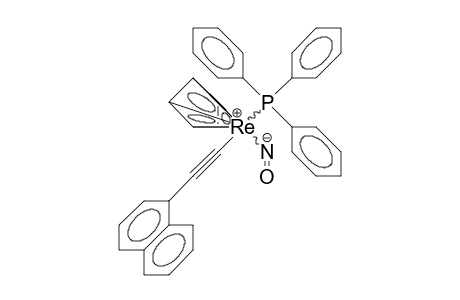 /.eta.-5/-Cyclopentadienyl-nitroso-triphenylphosphino (napth-1-yl-ethynyl) rhenium