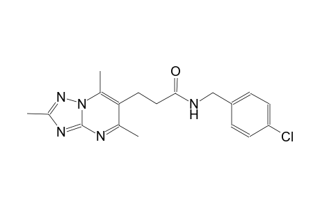 [1,2,4]triazolo[1,5-a]pyrimidine-6-propanamide, N-[(4-chlorophenyl)methyl]-2,5,7-trimethyl-