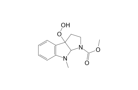 Pyrrolo[2,3-b]indole-1(2H)-carboxylic acid, 3,3a,8,8a-tetrahydro-3a-hydroperoxy-8-methyl-, methyl ester