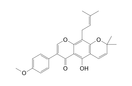 2H,6H-Benzo[1,2-b:5,4-b']dipyran-6-one, 5-hydroxy-7-(p-methoxyphenyl)-2,2-dimethyl-10-(3-methyl-2-butenyl)-