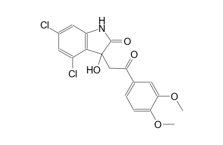 4,6-dichloro-3-[2-(3,4-dimethoxyphenyl)-2-oxoethyl]-3-hydroxy-1,3-dihydro-2H-indol-2-one
