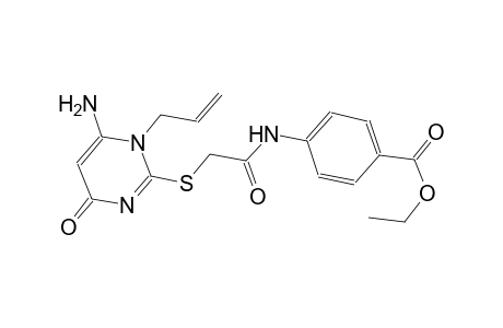 ethyl 4-({[(1-allyl-6-amino-4-oxo-1,4-dihydro-2-pyrimidinyl)sulfanyl]acetyl}amino)benzoate
