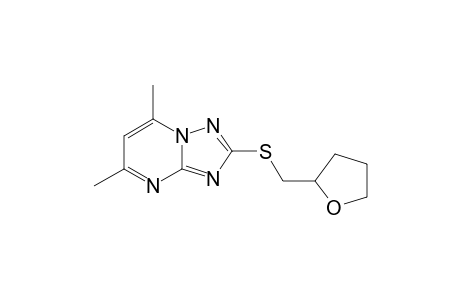 [1,2,4]Triazolo[1,5-a]pyrimidine, 5,7-dimethyl-2-[[(tetrahydro-2-furanyl)methyl]thio]-