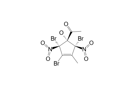 1-ACETYL-CIS-2,4,CIS-5-TRIBROMO-3-METHYL-2,5-DINITRO-CYCLOPENT-3-EN-R-1-OL