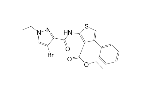 ethyl 2-{[(4-bromo-1-ethyl-1H-pyrazol-3-yl)carbonyl]amino}-4-phenyl-3-thiophenecarboxylate