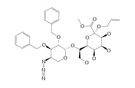METHYL-4-AZIDO-2,3-DI-O-BENZYL-4-DEOXY-BETA-L-ARABINOPYRANOSYL-(1->7)-(ALLYL-D-GLYCERO-ALPHA-D-TALO-OCT-2-ULOPYRANOSIDE)-ONATE