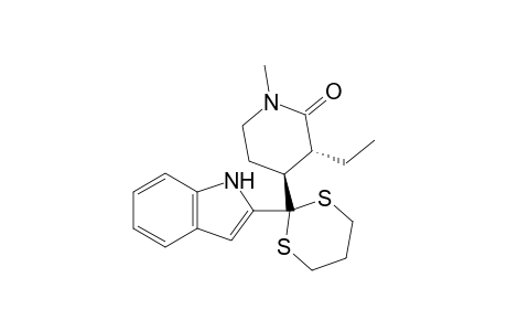 trans-3-Ethyl-4-[2-(2-indolyl)-1,3-dithian-2-yl]-1-methylpiperidin-2-one