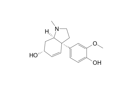1H-Indol-6-ol, 2,3,3a,6,7,7a-hexahydro-3a-(4-hydroxy-3-methoxyphenyl)-1-methyl-, [3aS-(3a.alpha.,6.alpha.,7a.alpha.)]-