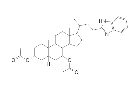 3.alpha.,7.alpha.-Diacetoxy-23-(benzimidazol-2'-yl)nor-cholane