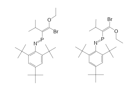 Z/E-3-ISOPROPYL-4-ETHOXY-1-(2,4,6-TRI-TERT.-BUTYLPHENYL)-4-BROMO-1-AZAPHOSPHABUTA-1,3-DIENE
