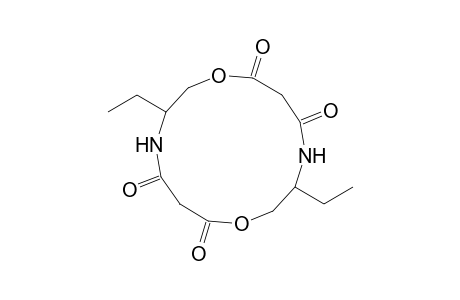3,10-diethyl-1,8-dioxa-4,11-diazacyclotetradecane-5,7,12,14-diquinone