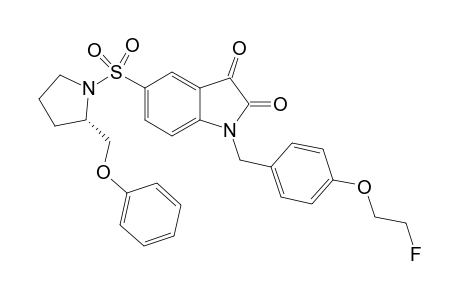 1-[4'-(2"-Fluoroethoxy)benzyl]-5-[1'''-(2""-{phenoxymethyl}pyrrolidinyl)sulfonyl]-isatin