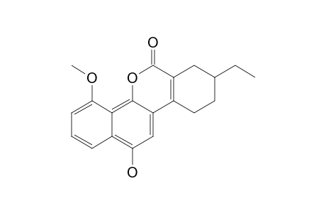 8-ETHYL-12-HYDROXY-4-METHOXY-7,8,9,10-TETRAHYDRO-6H-BENZO-[D]-NAPHTHO-[1,2-B]-PYRAN-6-ONE