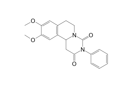 9,10-dimethoxy-3-phenyl-1,3,4,6,7,11b-hexahydro-2H-pyrimido[6,1-a]isoquinoline-2,4-dione