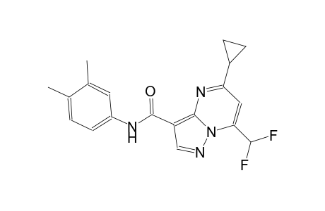 5-cyclopropyl-7-(difluoromethyl)-N-(3,4-dimethylphenyl)pyrazolo[1,5-a]pyrimidine-3-carboxamide