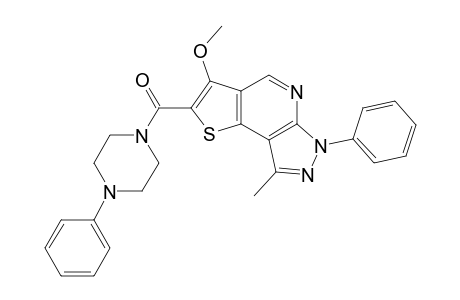 3-Methoxy-6-phenyl-8-methylpyrazolo[3,4-b]thieno[2,3-d]pyridine - 2-(N-Phenylpiperazine-carboxamide)