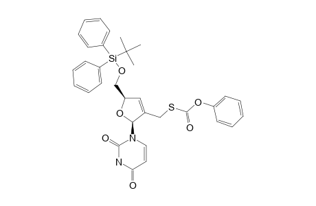 1-[5-O-TBDPS-2,3-DIDEOXY-2-(PHENOXYCARBONYLTHIO)-METHYL-BETA-D-GLYCERO-PENT-2-ENOFURANOSYL]-URACIL