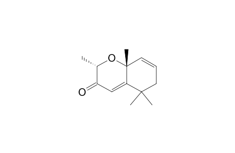 2H-1-Benzopyran-3(5H)-one, 6,8a-dihydro-2,5,5,8a-tetramethyl-, trans-(.+-.)-