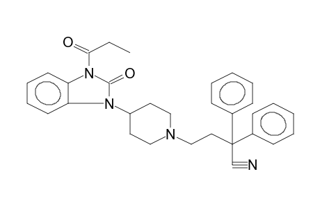 4-[4-(2-Oxo-3-propionyl-2,3-dihydro-1H-benzimidazol-1-yl)-1-piperidinyl]-2,2-diphenylbutanenitrile