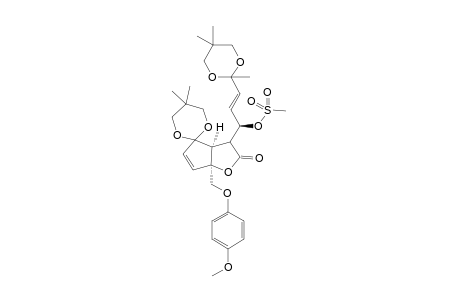 (1R*,E)-1-((3aS*,6aS*)-6a-((4-methoxyphenoxy)methyl)-5',5'-dimethyl-2-oxo-2,3,3a,6a-tetrahydrospiro[cyclopenta[b]furan-4,2'-[1,3]dioxane]-3-yl)-3-(2,5,5-trimethyl-1,3-dioxan-2-yl)allyl methanesulfonate