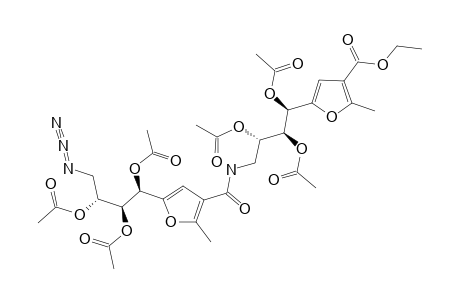 #27;3-ETHOXYCARBONYL-2-METHYL-5-[1',2',3'-TRI-O-ACETYL-4'-DEOXY-4'-[2-METHYL-5-(1',2',3'-TRI-O-ACETYL-4'-AZIDO-4'-DEOXY-D-ARABINO-TETRITOL-1'-YL)-3-FURAMIDE]-D