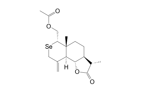 acetic acid [(3S,3aS,5aR,6S,9aS,9bS)-2-keto-3,5a-dimethyl-9-methylene-3a,4,5,6,9a,9b-hexahydro-3H-selenopyrano[3,4-g]benzofuran-6-yl]methyl ester