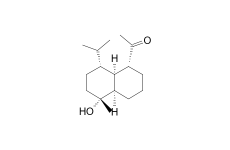 Ethanone, 1-[decahydro-5-hydroxy-5-methyl-8-(1-methylethyl)-1-naphthalenyl]-, (1.alpha.,4a.alpha.,5.beta.,8.alpha.,8a.alpha.)-(.+-.)-
